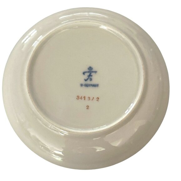 Vtg Furstenberg Gold Rim Plates Set Of 2 Silhouette Design 4.5" Diameter - Picture 5 of 6